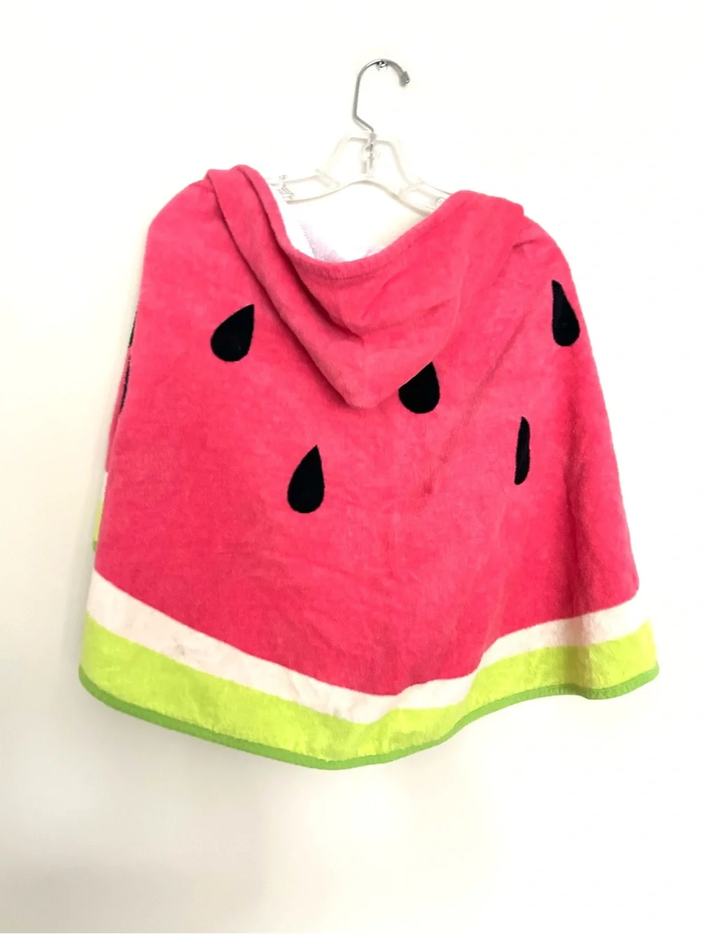 Huntington Home Girls Pink & Green Watermelon Kids Hooded Towel Poncho